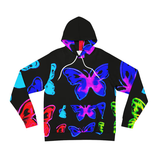"Neon Butterflies Swarm" - Butterflies AOP Hoodie