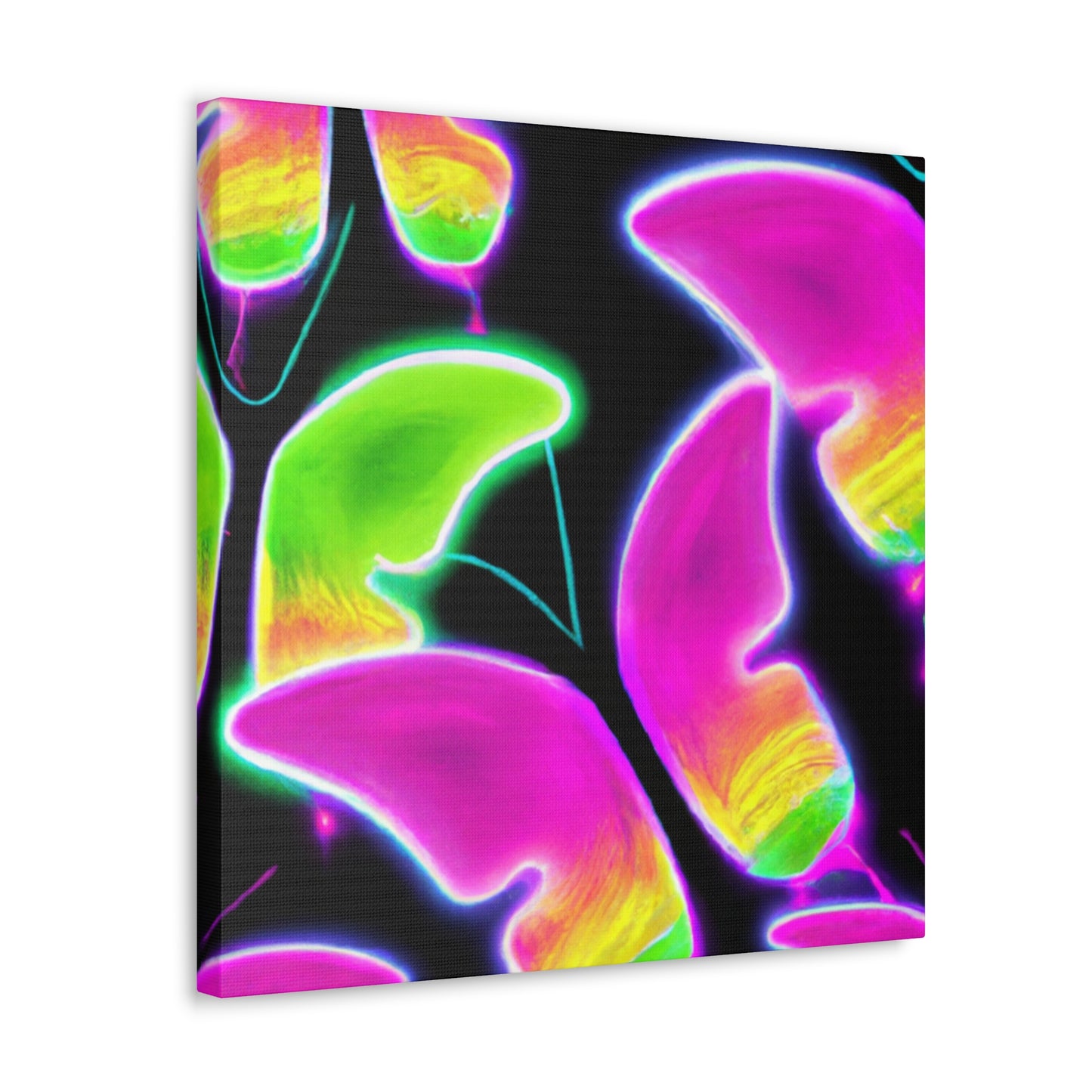 "Neon Butterfly Aurora" Neon Butterflies  Art Canvas