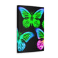 "Neon Dreamweavers". Neon Butterflies  Art Canvas