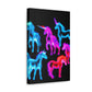 Neon Unicorn Fantasia NEON Unicorns Art Canvas