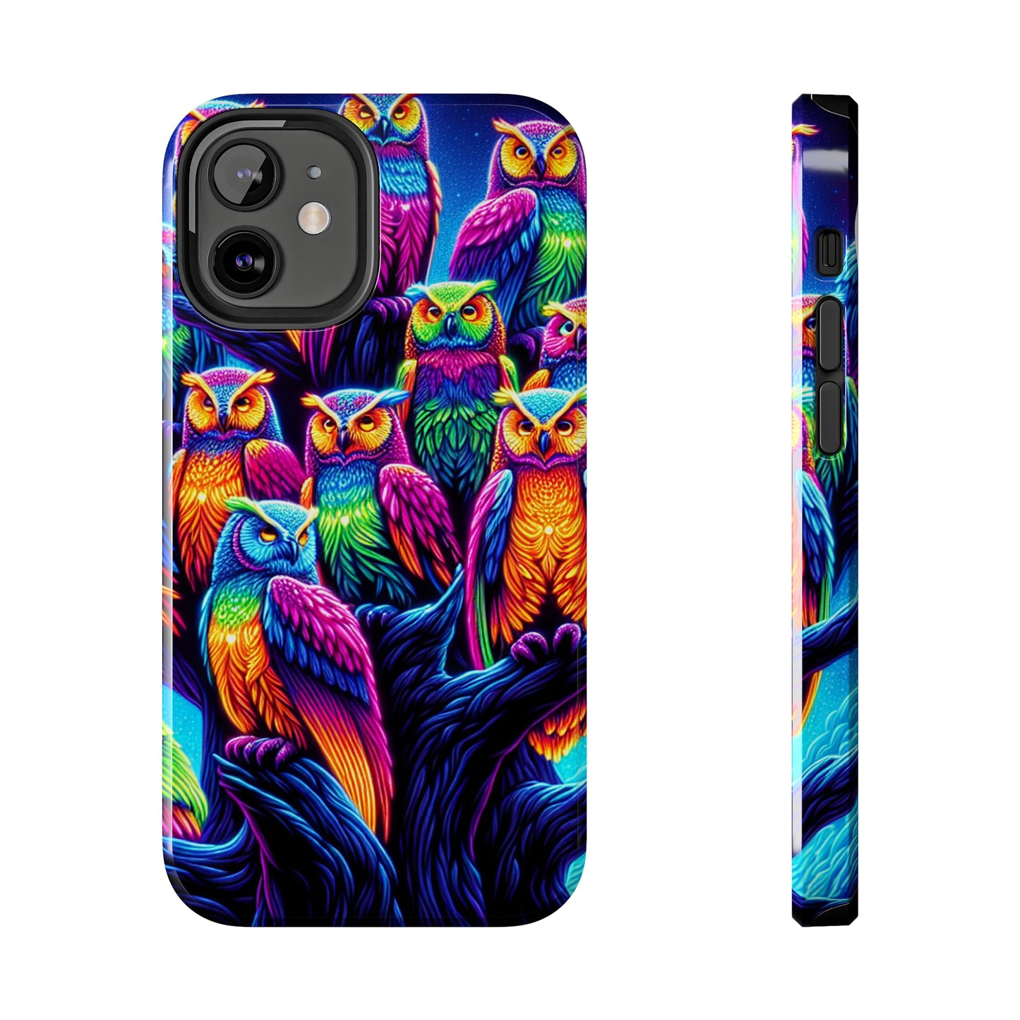 Neon Nocturne. NEON Owls Tough Phone Case