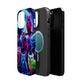 "Neon Splash of Owls" Neon Owls Premium Art Magsafe Magnet Tough IPhone 13 14 15 Pro Plus Max and Mini in Matte and Glossy Phone cases