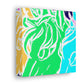 Neon Herd-scape NEON Unicorns Art Canvas