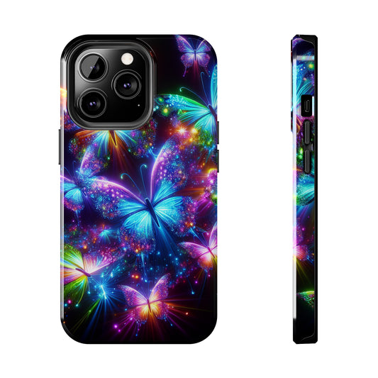 Vivid Neon Butterfly Flutter! NEON Butterflies Tough Phone Case