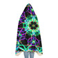 Vivid Neon Cyberspace Maze - NEON Infinity Patterns Art Hooded Snuggle Blanket
