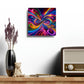 "Neon Infinity Mayhem" Infinity Patterns Art Acrylic Clock