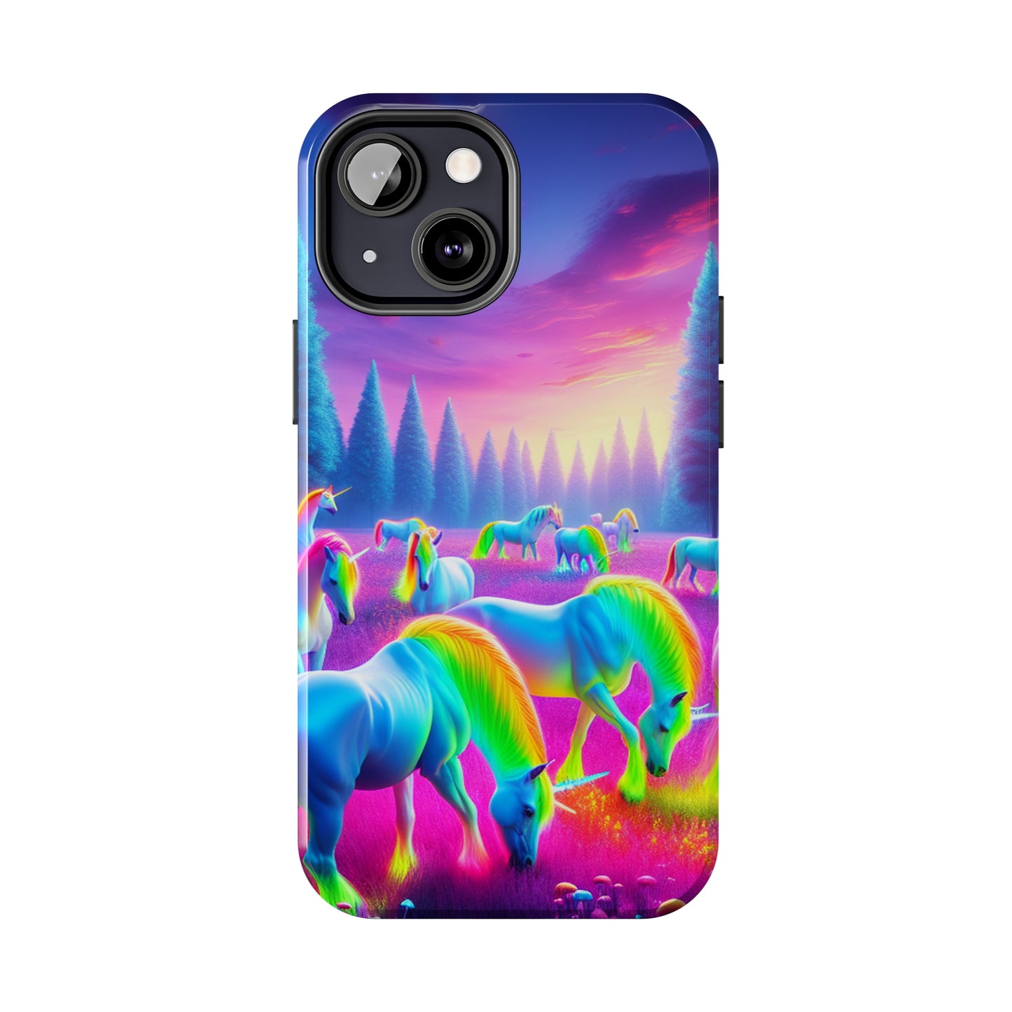 Neon Mystic Unicorns. NEON Unicorns Tough Phone Case