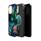 Neon Nocturne. Neon Butterflies and Mushrooms Premium Art Magsafe Magnet Tough IPhone 13 14 15 Pro Plus Max and Mini in Matte and Glossy Phone cases