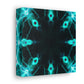 Vortexed Neon Nebula Splatter. Trippy Infinity Patterns Art Canvas