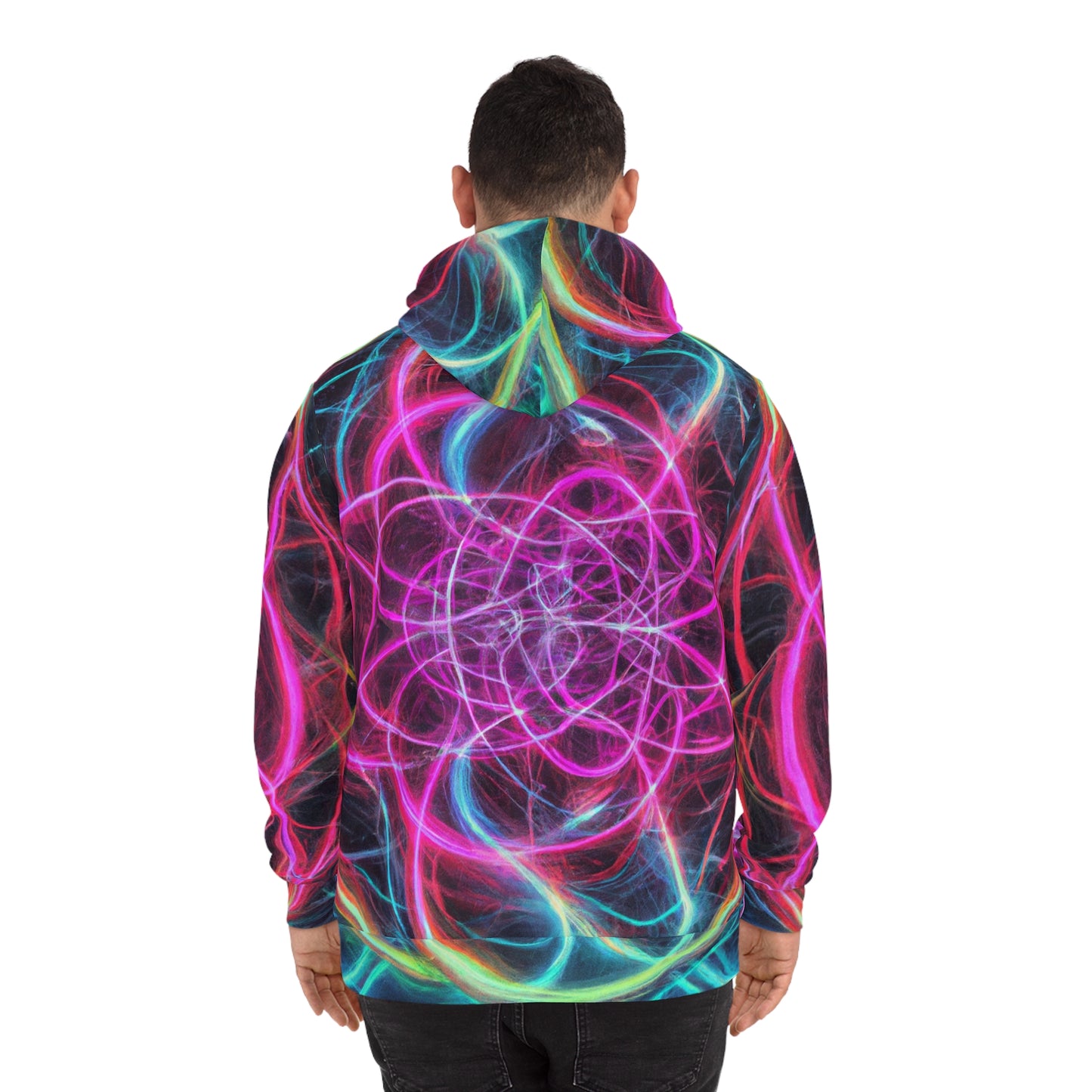 Vivid Interdimensional Glitterbounce. -Trippy Infinity Patterns AOP Hoodie