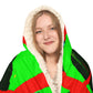 "Neon Nightlife" - NEON Owls Art Hooded Snuggle Blanket