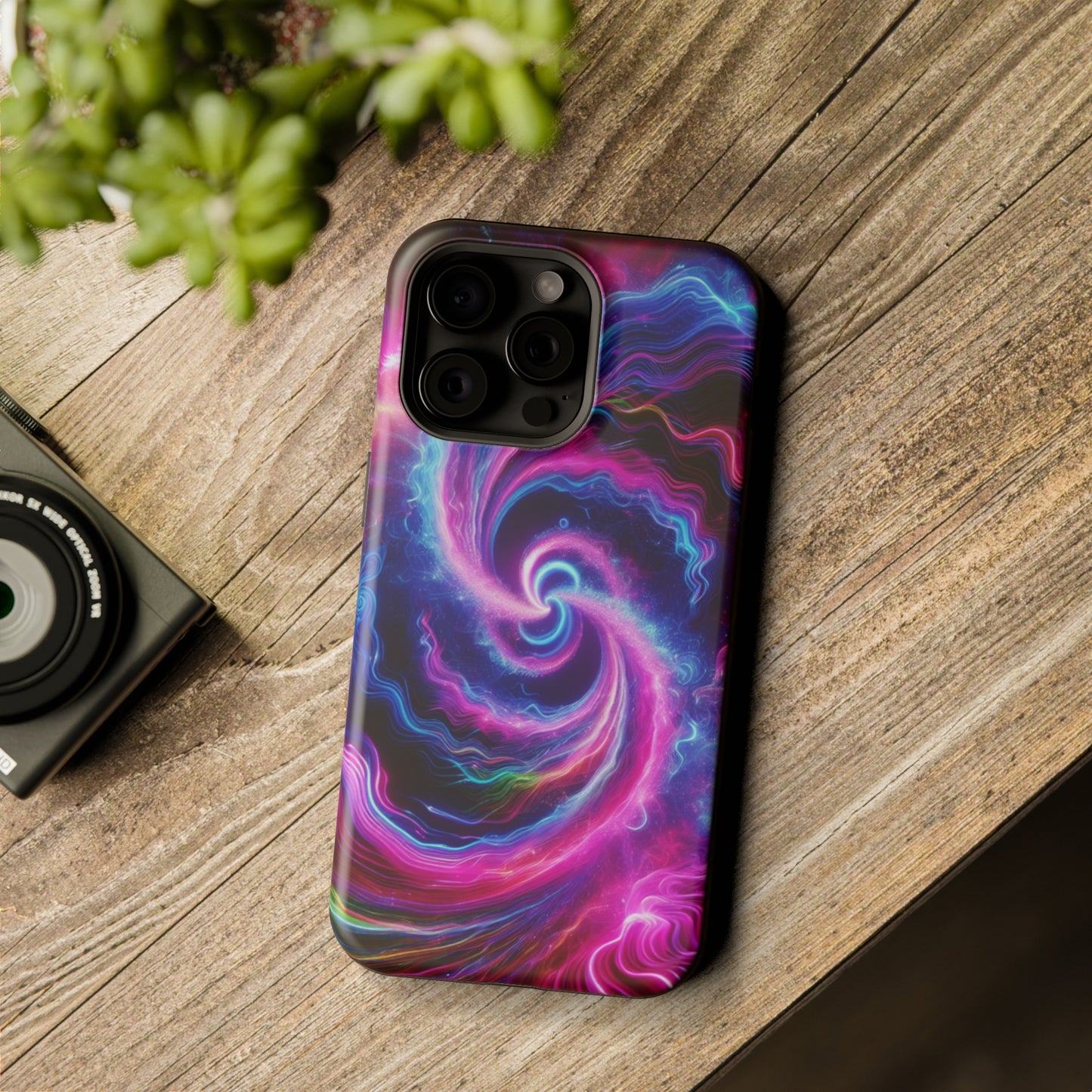Infinite Neon Horizon Neon Trippy Infinity Patterns Premium Art Magsafe Magnet Tough IPhone 13 14 15 Pro Plus Max and Mini in Matte and Glossy Phone cases