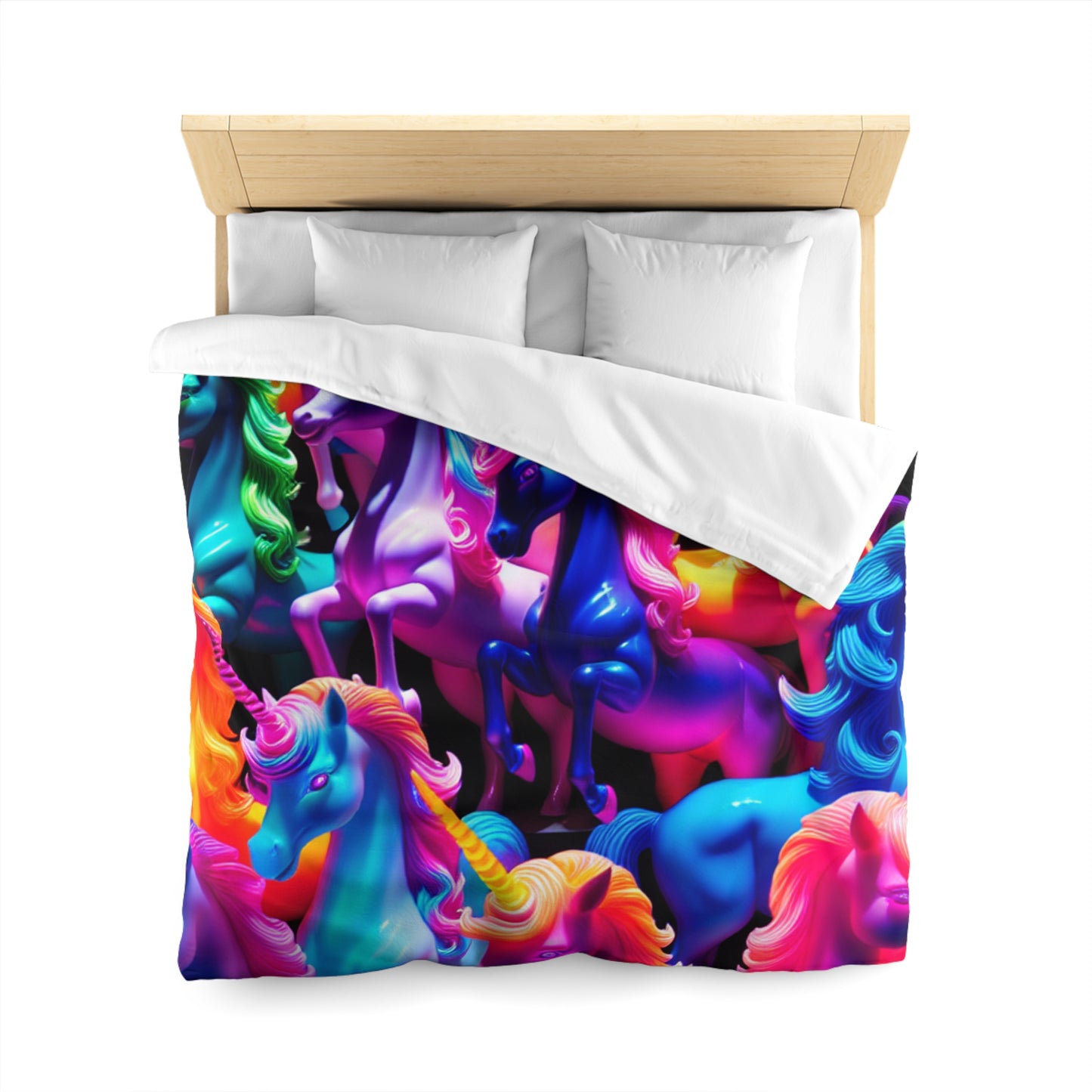 Giovanni da Piacenza - NEON Unicorns Microfiber Duvet Cover