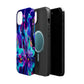 'Neon Dreamscape of Uni-Colors' Neon Unicorns Premium Art Magsafe Magnet Tough IPhone 13 14 15 Pro Plus Max and Mini in Matte and Glossy Phone cases