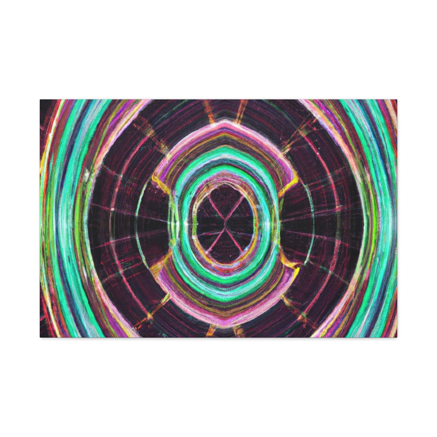 Electric Cosmic Confetti. Trippy Infinity Patterns Art Canvas