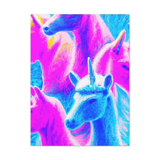 Neon Unicorn Dreamscape NEON Unicorns Art Canvas