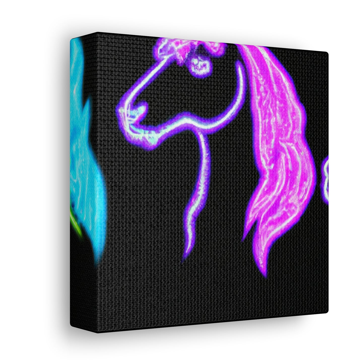 Neon Unicornscape. NEON Unicorns Art Canvas