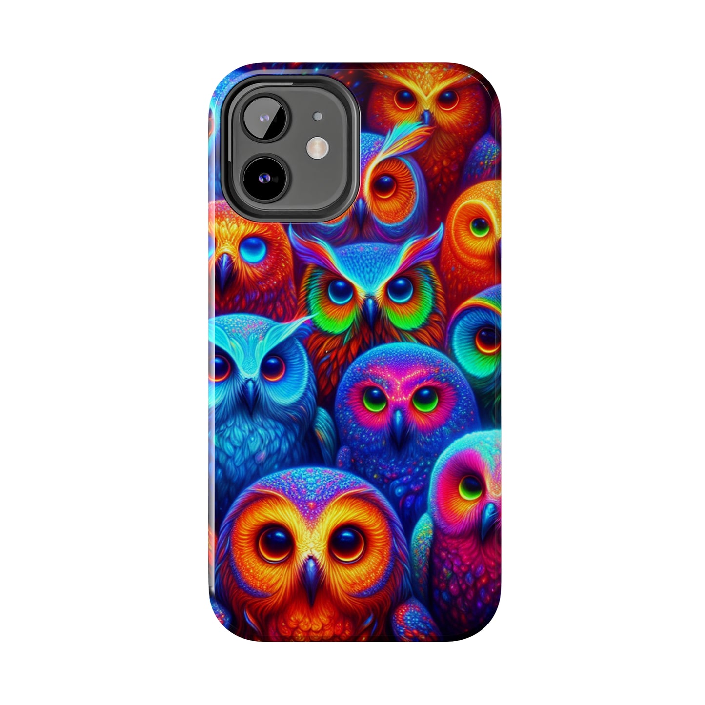 'Electric Neon Owl Harmony' NEON Owls Tough Phone Case