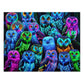 NeonOwlGather. - Neon Owls Puzzle 30, 110, 252, and 1000 Pieces