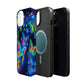 "Atmospheric Fluorescence" Neon Butterflies Premium Art Magsafe Magnet Tough IPhone 13 14 15 Pro Plus Max and Mini in Matte and Glossy Phone cases