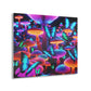 "Neon Fantasia" Butterflies & Mushrooms 1/4" Glossy Acrylic Art