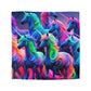 Gian Lorenzo Bernini - NEON Unicorns Microfiber Duvet Cover
