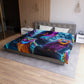 Giovanni Bartolomeo - NEON Owls Microfiber Duvet Cover