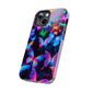 "Neon Flutterby Lights" NEON Butterflies Tough Phone Case
