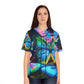 Neon Butterfly Glowscape Neon Butterflies Womans Jersey