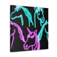 'Neon Unicorn Pod' NEON Unicorns Art Canvas
