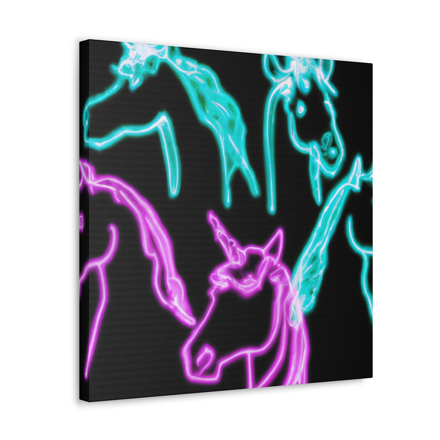 'Neon Unicorn Pod' NEON Unicorns Art Canvas