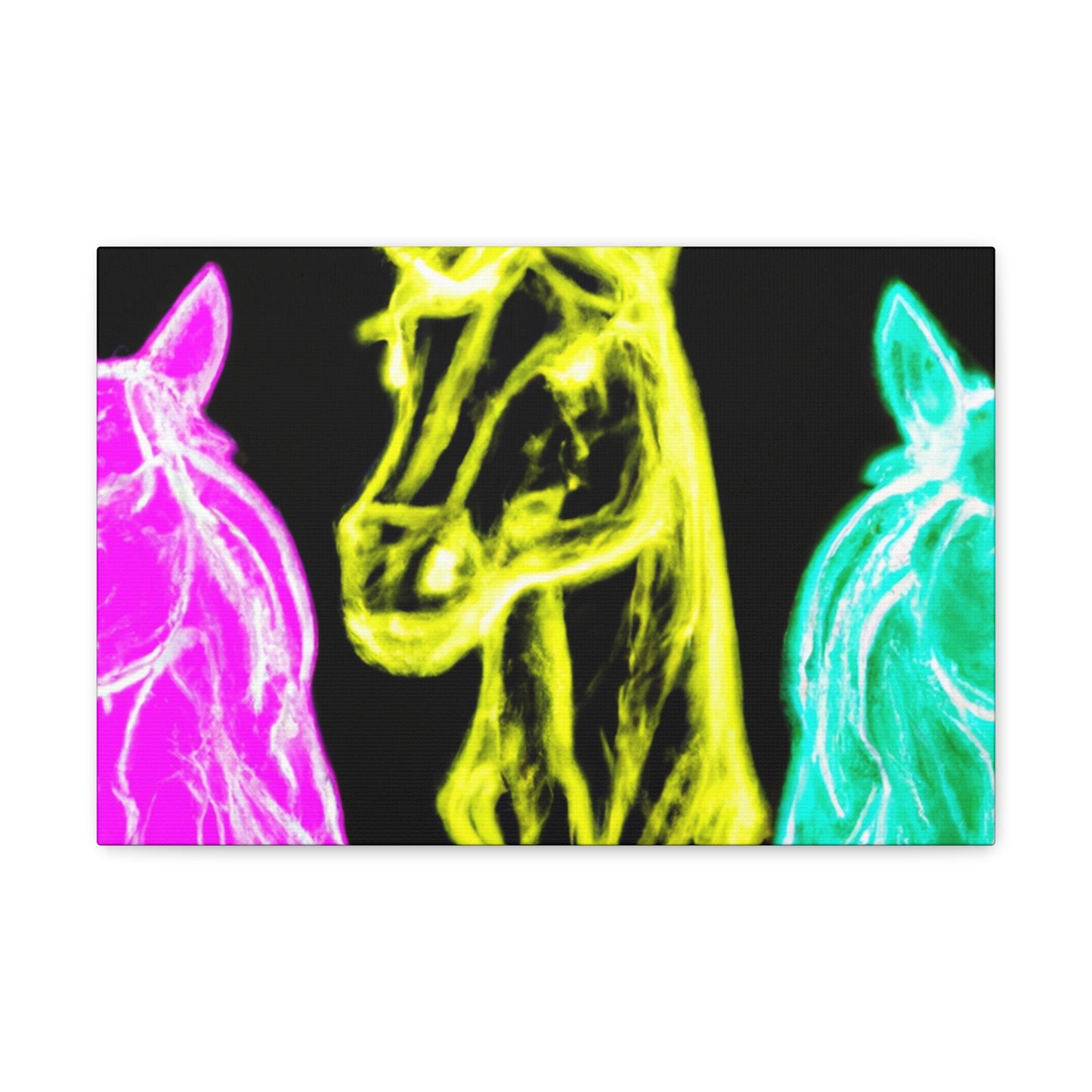 "Neon Unicorn Glow" NEON Unicorns Art Canvas