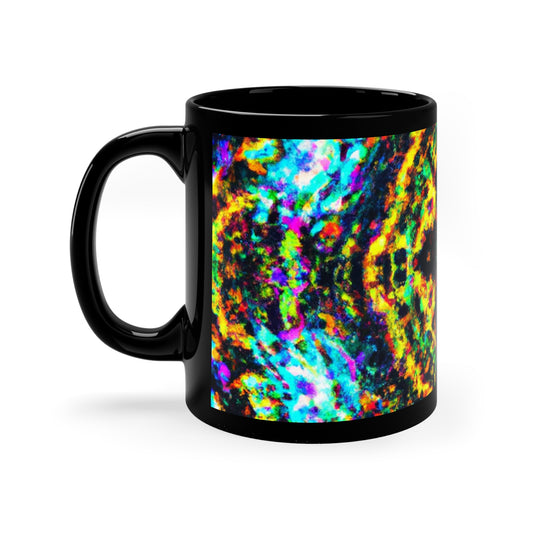 Neon Infinity Vortex Trippy Infninty Patterns 11oz Black Mug