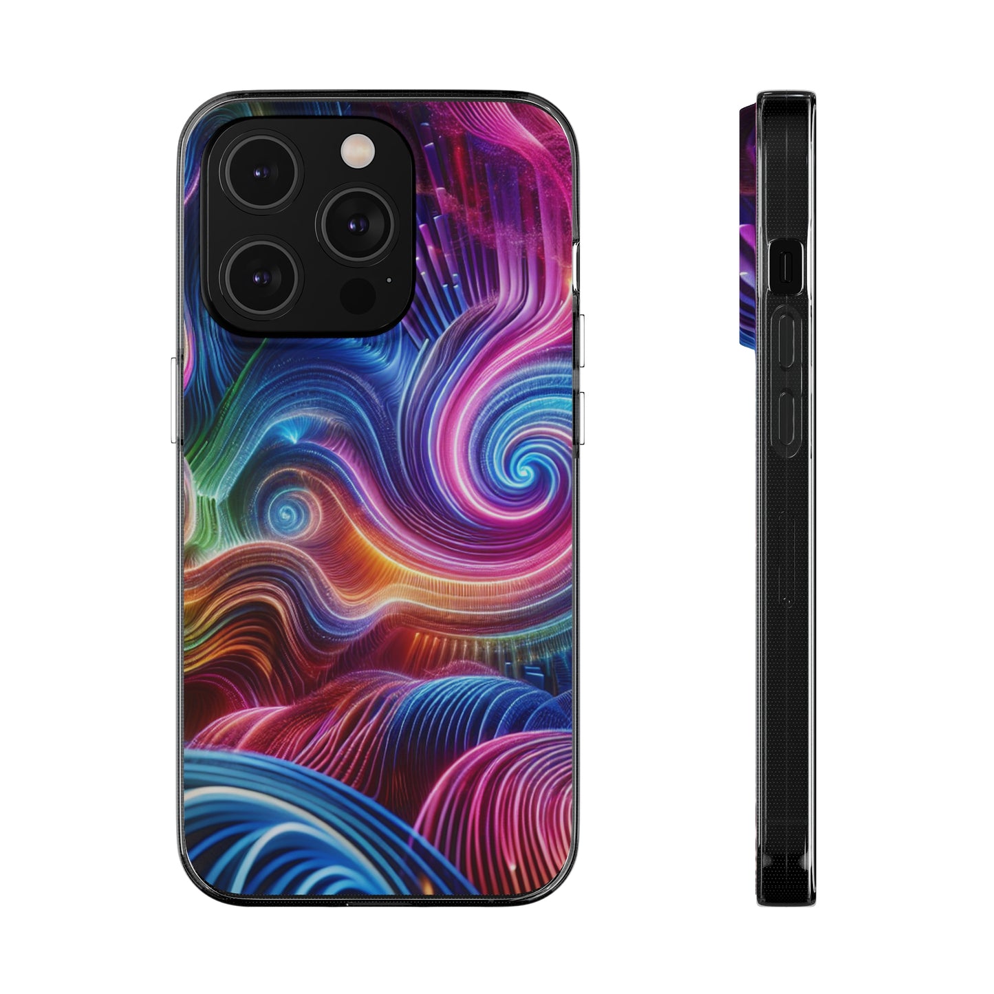 Neon Dreamscapes Infinity Patterns Art Polycarbonate Phone Case