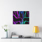 Vibrant Neon Unicornscape. NEON Unicorns Art Canvas