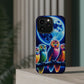 Neon Nocturnal Orbitals. Neon Owls Premium Art Magsafe Magnet Tough IPhone 13 14 15 Pro Plus Max and Mini in Matte and Glossy Phone cases