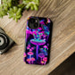 "Neon Gloomsprite Dance" Neon Butterflies and Mushrooms Premium Art Magsafe Magnet Tough IPhone 13 14 15 Pro Plus Max and Mini in Matte and Glossy Phone cases