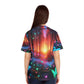 "Neon Flutterby Flurry" Neon Butterflies Womans Jersey