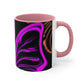 Vivid Nectarine Glitter Flutter Butterflies 11oz Mug