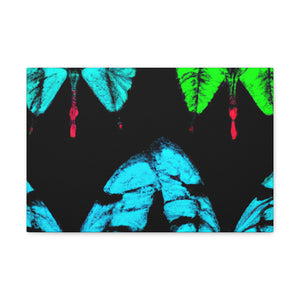 "Neon Butterfly Dreams" Neon Butterflies  Art Canvas