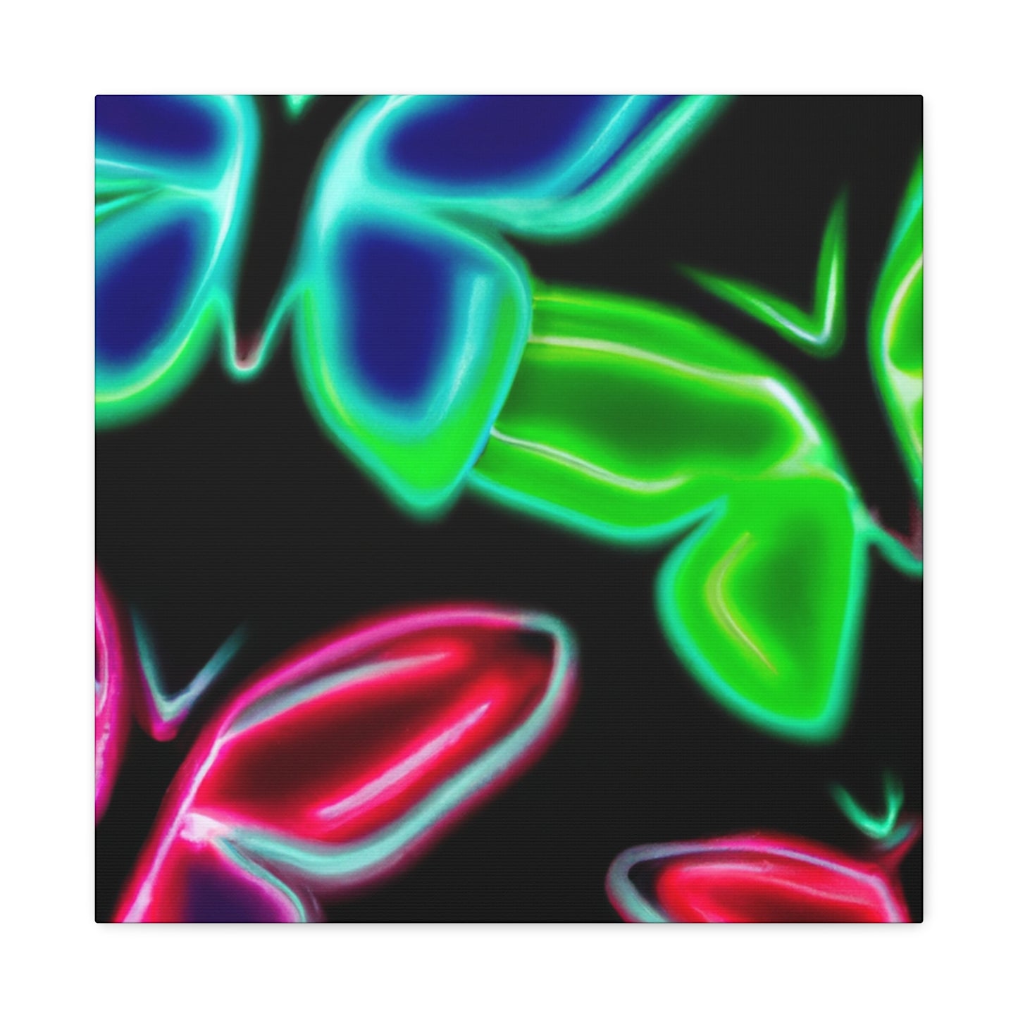 Neon Butterflies Cascade. Neon Butterflies  Art Canvas
