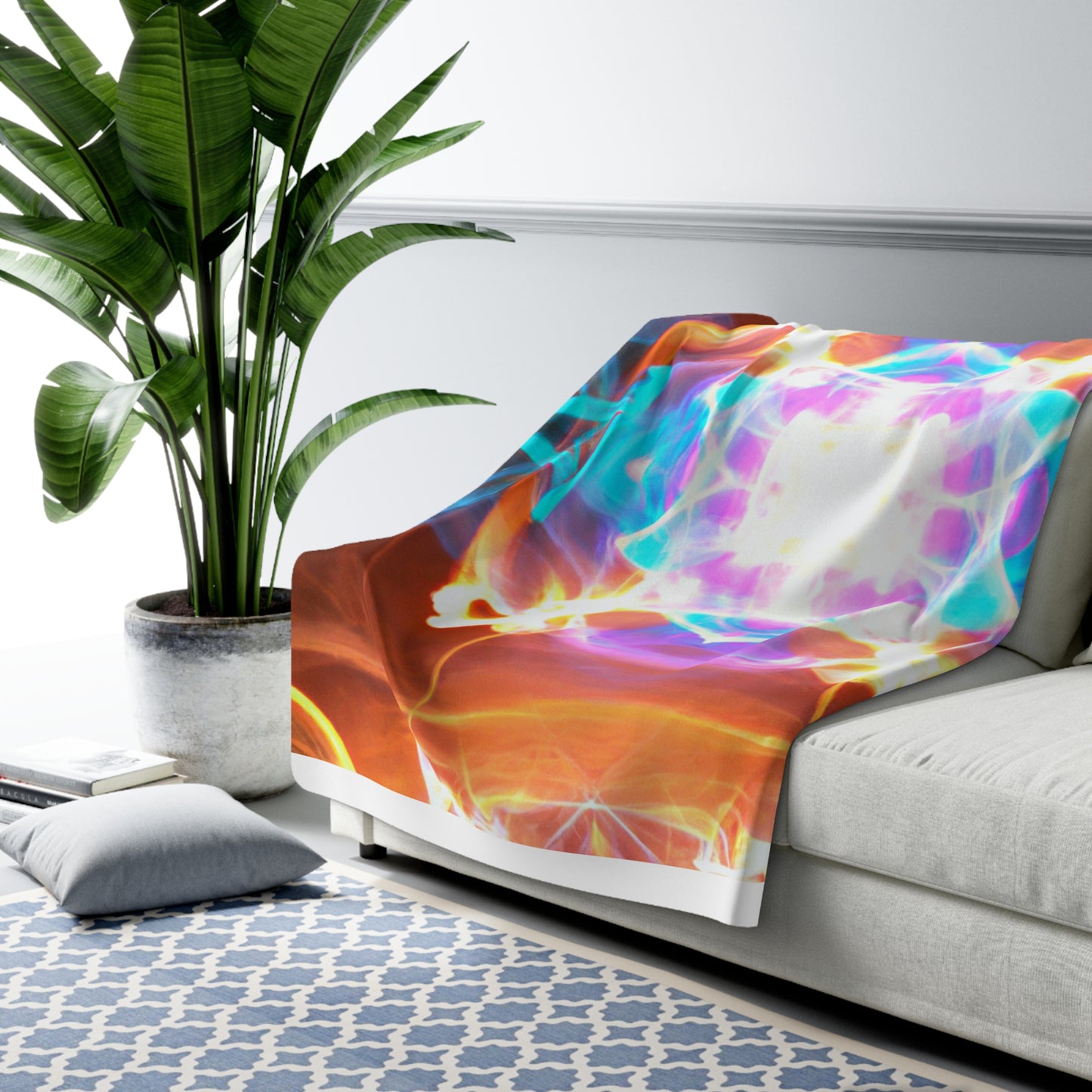 Giovanni da Arte - Trippy Infinity Patterns Sherpa Blanket