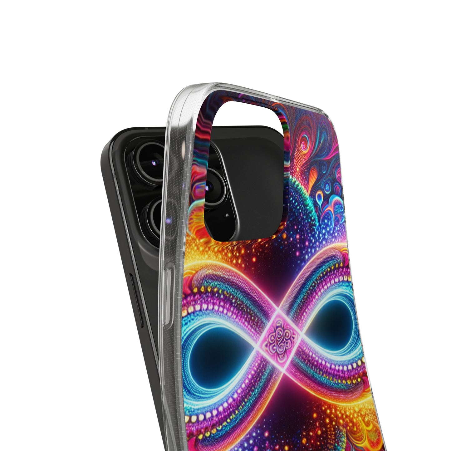 "Neon Psychedelic Infinity" Infinity Patterns Art Polycarbonate Phone Case