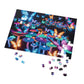 Neon Butterflies Blooms - Neon Butterflies and Mushrooms Puzzle 30, 110, 252, and 1000 Pieces