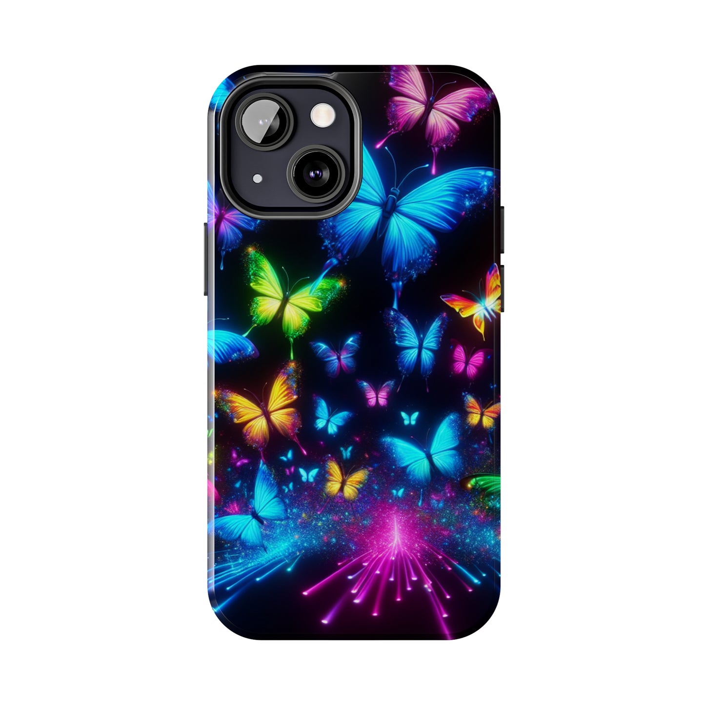 "Electric Flutterby Glow" NEON Butterflies Tough Phone Case