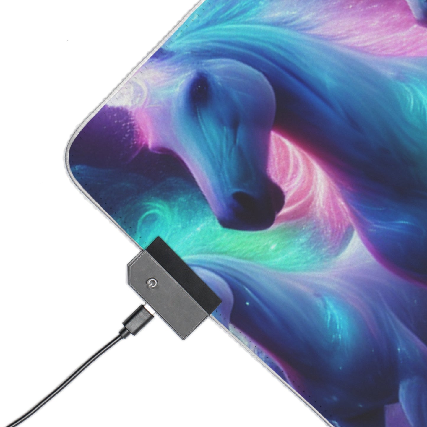 "Neon Dreamscape of Unicorns" NEON Unicorns LED Mousepad