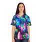 "Butterfly Glitz" Neon Butterflies Womans Jersey