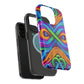 Cosmic Neon Infinity Spectacular. Neon Trippy Infinity Patterns Premium Art Magsafe Magnet Tough IPhone 13 14 15 Pro Plus Max and Mini in Matte and Glossy Phone cases