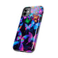"Neon Flutterby Lights" NEON Butterflies Tough Phone Case