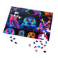 "Neon Nocturne" - Neon Owls Puzzle
